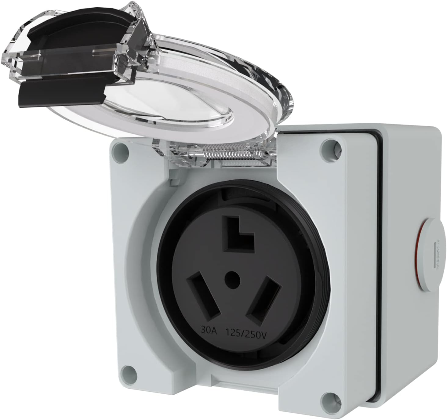 STARELO 30Amp Power Outlet Box,NEMA 10-30R Receptacle 125/250Volt,Outdoor dustproof and Weatherproof.No Grounding, Outlet for Electric Dryers, Heavy Duty Industrial Grade Power Receptacle.ETL Listed.