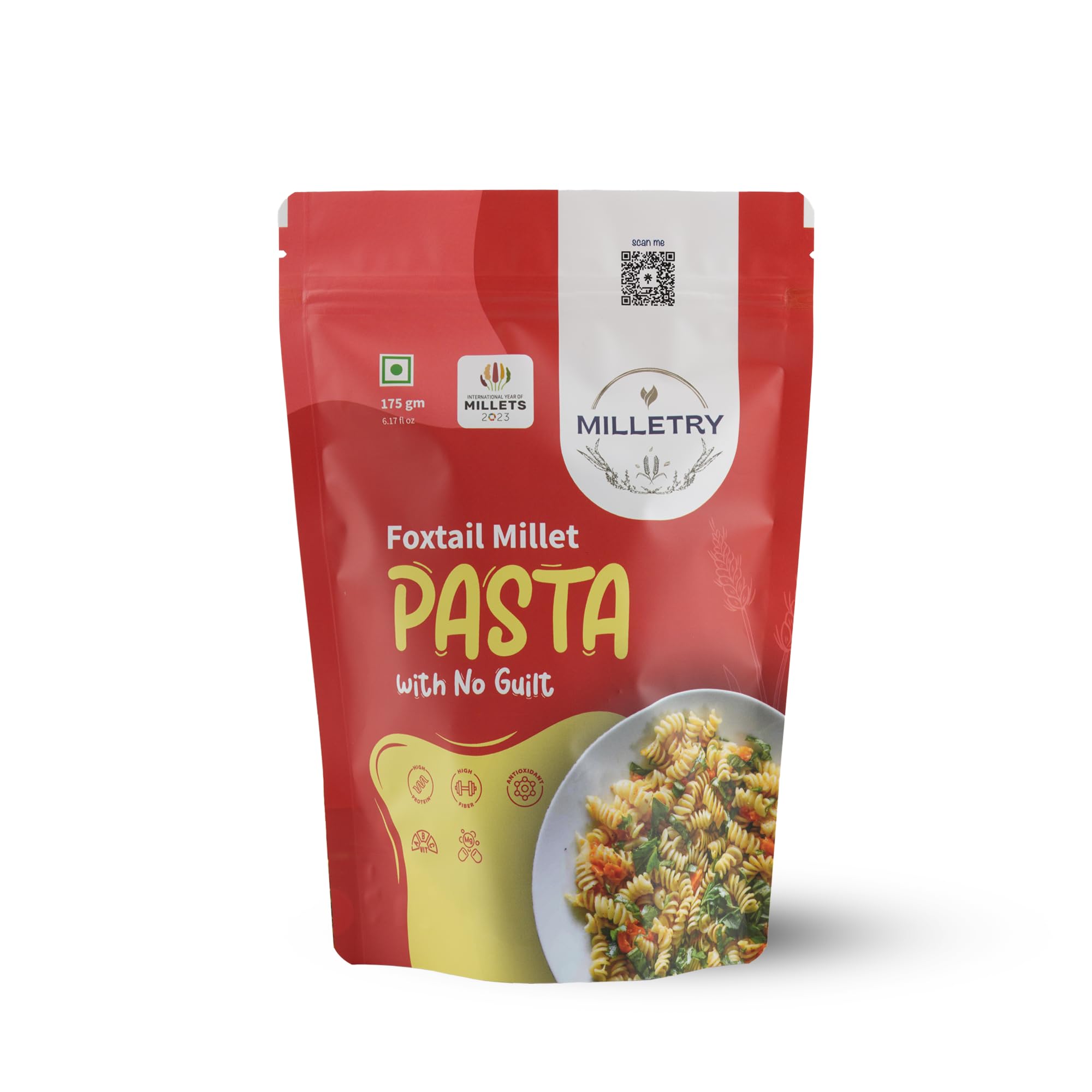 Milletry Foxtail Millet Pasta, No Maida, Foxtail Millet Flour & Wheat Flour, Healthy Pasta with Taste Blend Powder(175gm Fusilli Pasta in Fresh) (B0CJYM9PCL) Amazon Price History, Amazon Price Tracker