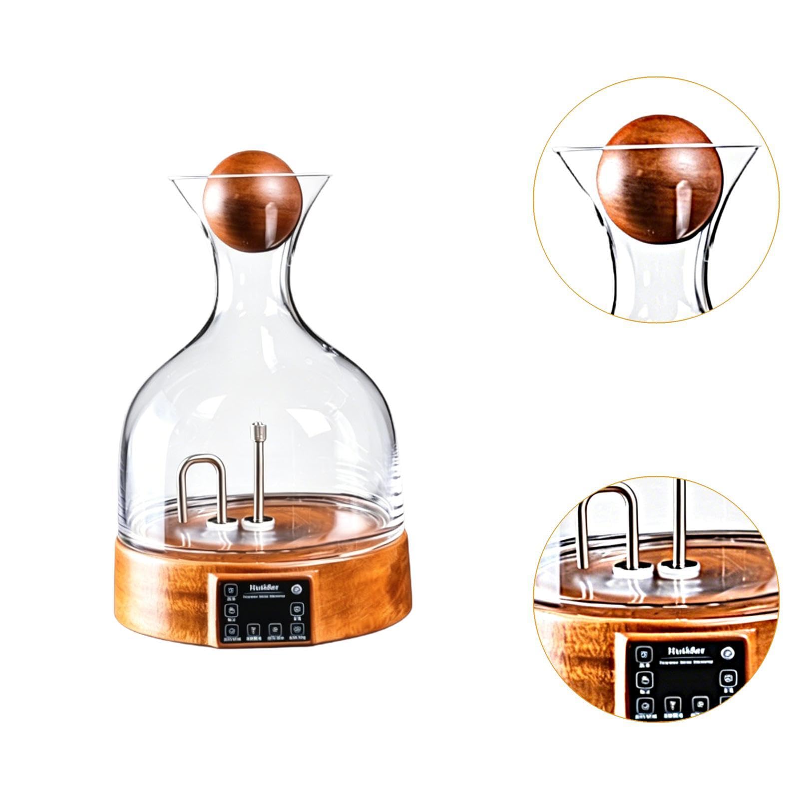Decantador Eléctrico, Proceso de Decantación, Jarra con Cortina de 360°, Decantador Automático Rápido.