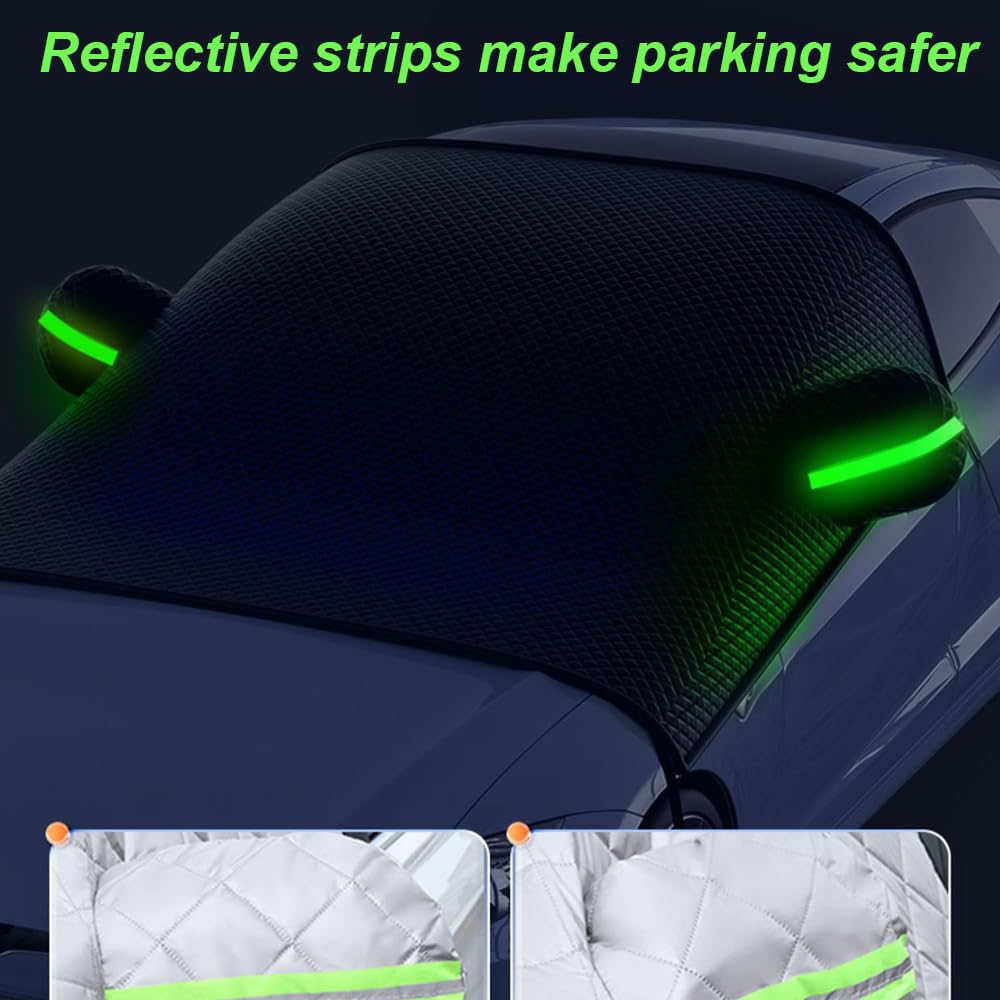 Frontscheibenabdeckung Winter für BMW 5 Series 2014-2016, Auto Windschutzscheiben Abdeckung Ultra Dick Abdeckung Gegen Schnee EIS Frost Staub, Autoabdeckung,D-Black