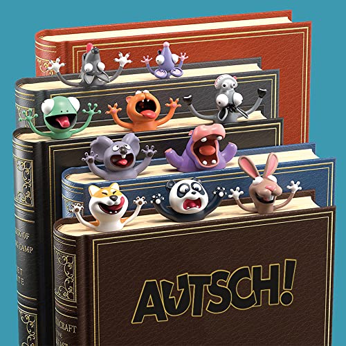 KXT Witzige 3D Lesezeichen - Original AUTSCH! Cartoon Tiere - Lustiges Geschenk für Kinder und Erwachsenee (Esel)