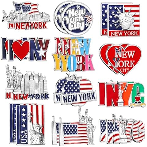 Konohan 24 Pcs NYC Refrigerator Magnets Cover
