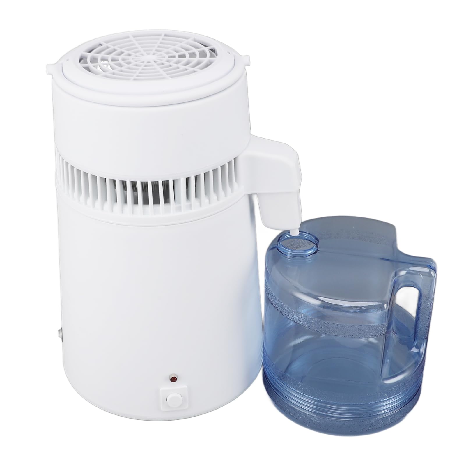 Fdit Destilador de Agua 4L 750W, Máquina de Agua Destilada de Encimera con Interior de Acero Inoxidable y Protección contra Sobretemperatura para Hogar, Oficina, Laboratorio, Viaje (Enchufe europeo