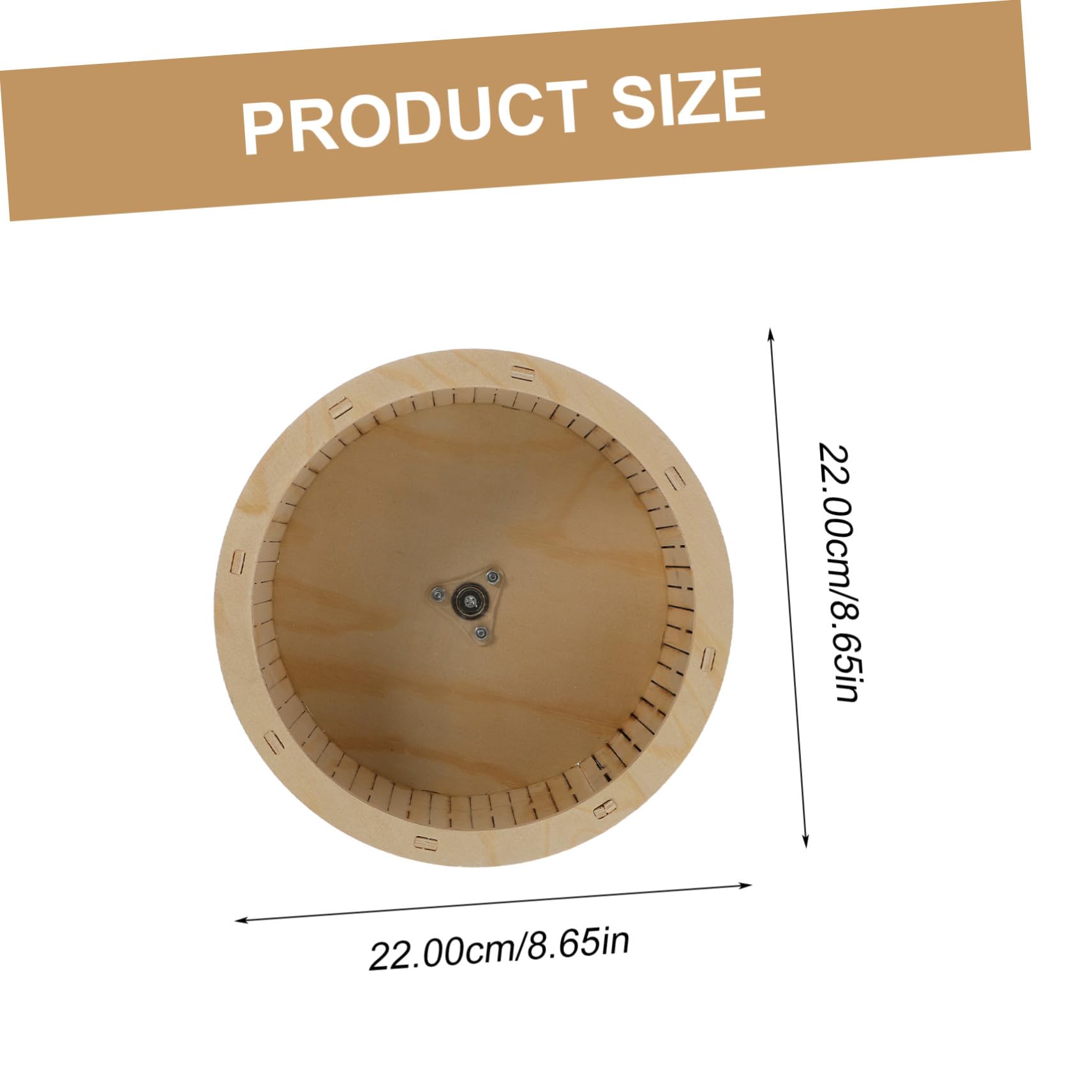 Rueda de Madera para Hámster Juguete Silencioso y Resistente para Ejercicio de Pequeños Roedores y Chinchillas Superficie Antideslizante para Mascotas Pequeñas