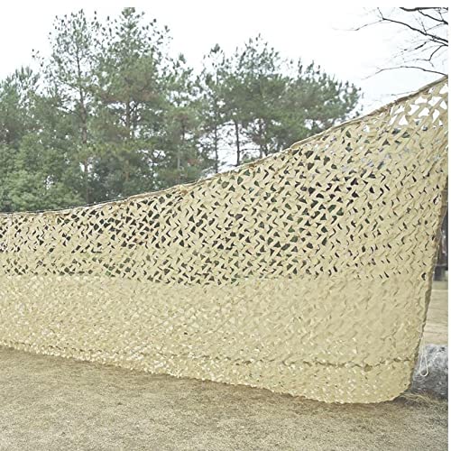 DIOB Camouflage Netting Military Net for Pergola,Garden Shade Net,Beige Reinforced Camo Netting,Car Covers, Sunscreen Camo Net (Size : 2X3m)