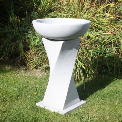 Statues & Sculptures Online Garden Bird Bath - Contemporary Granite Resin Birdbath