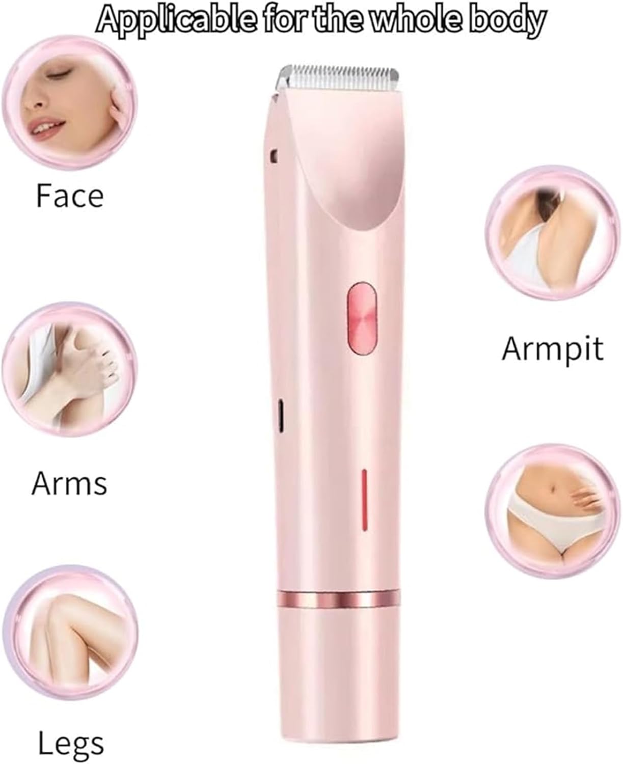 Dual-Head Shaver Women,2 in 1 Women Electric Shaver Dual-Head, Intimate Razor Women‘s, Ipx7 Waterproof Rechargeable, for Armpit, Legs, Arms (2)