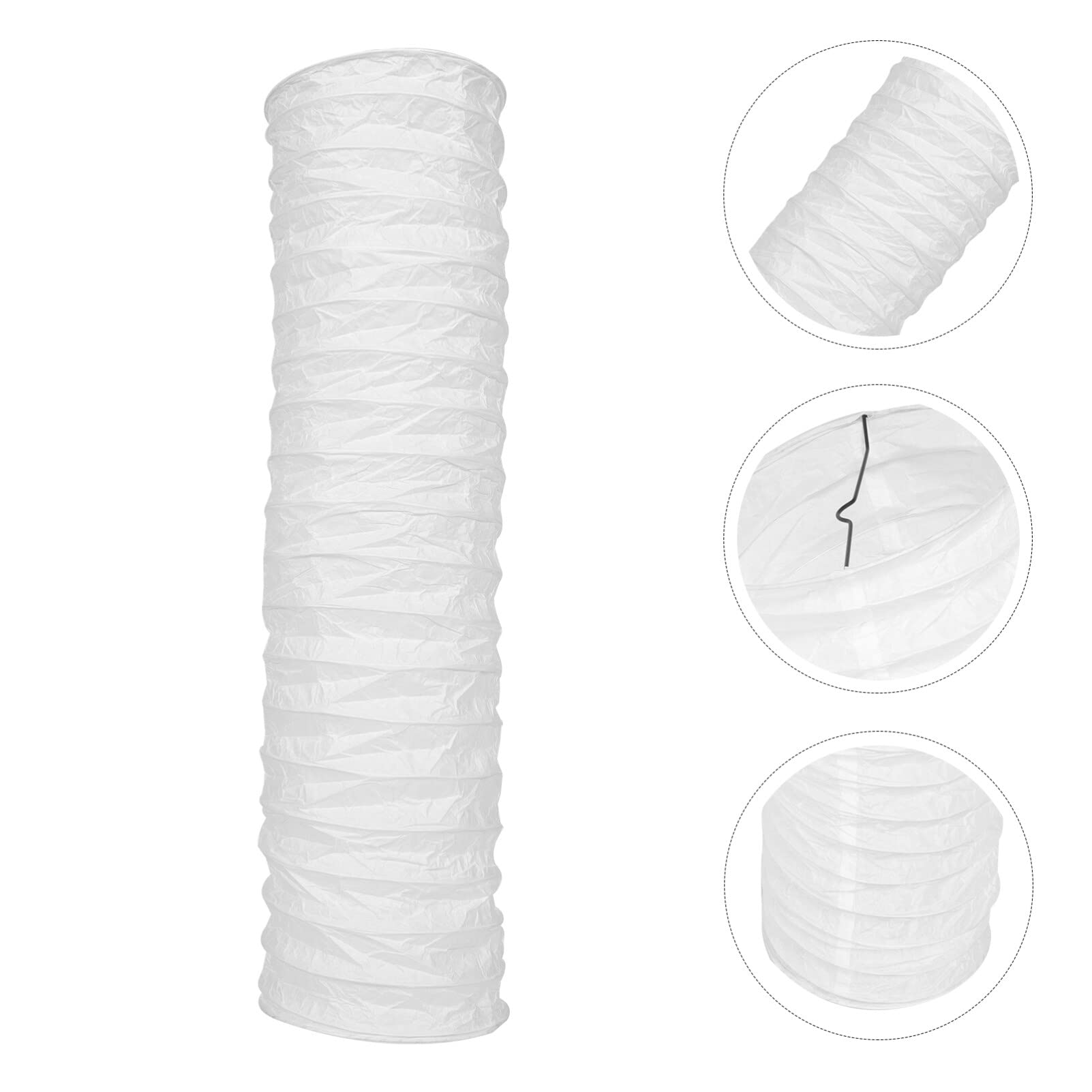 Gadpiparty Lampenschirm Aus Papier 95cm - Schmaler Stehlampen Ersatzschirm Weiß