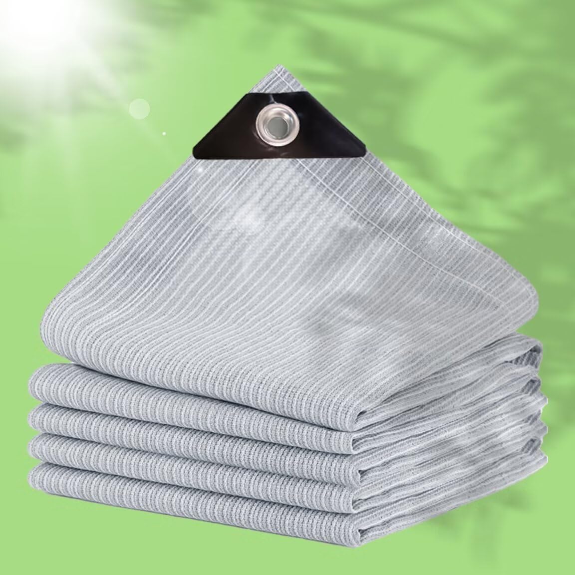 KLGFBDC 2.2m x 4.5m HDPE Shade Sail Windproof Tear Resistant Sun & Wind Protection for Garden Balcony Terrace Includes Mounting Material & Eyelets