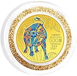 Power Coin Ox Buey Lunar Year Moneda Oro 500 Patacas Macau 2021
