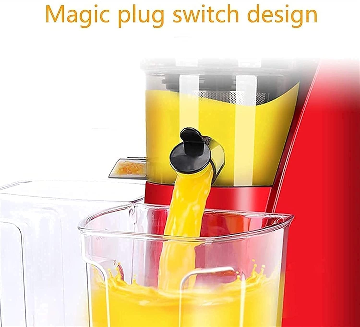 MIIKHI Juicer Machine,Vertical Slow Masticating Juicer Makes Slow Masticating Juicer Machine With Big Wide 81mm Chute