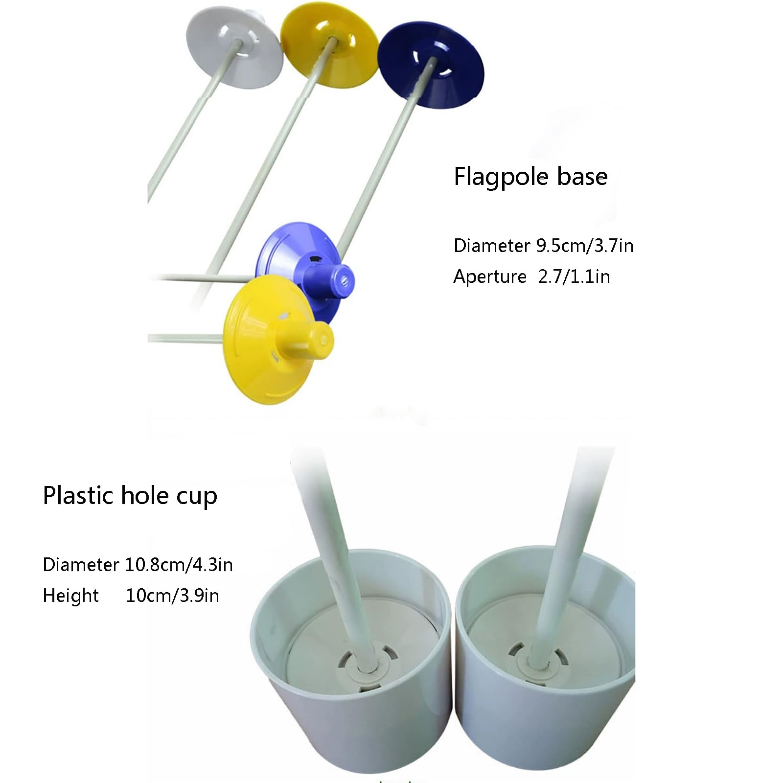 Golf Flagstick Putting Flag Hole Cup Accessoire Entraînement Fibre De Verre Antirouille