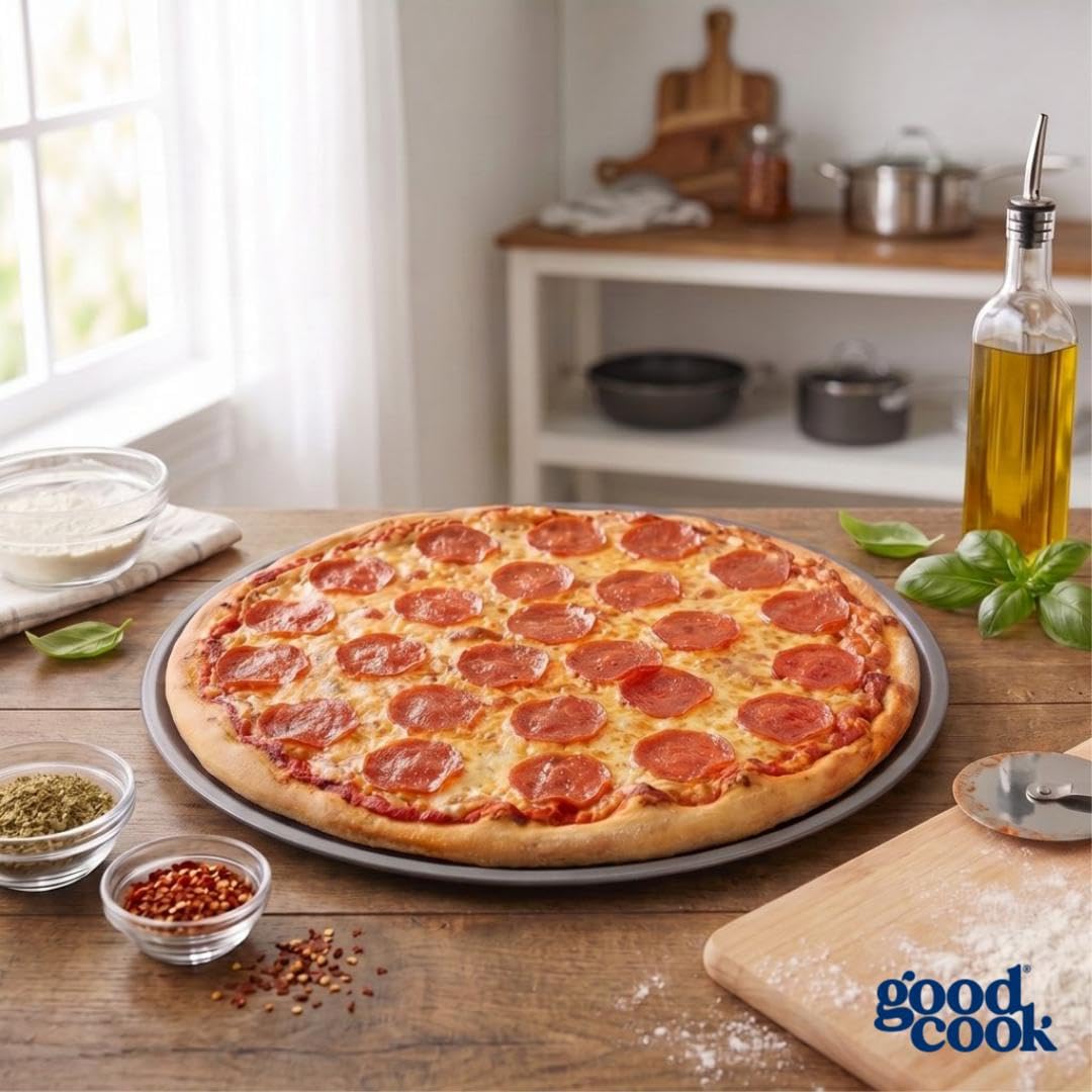 GoodCook AirPerfect Pizza Pan with Cutting Guides, 16-Inch, Gray — Amazon image 3