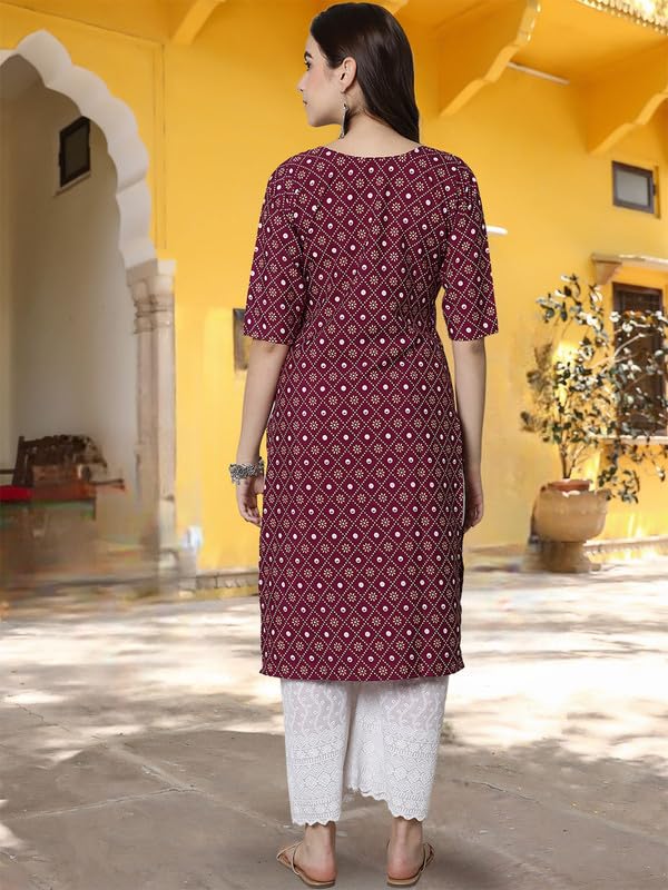 Tee Projekt Crepe Digital Printed Kurti For Women's Ll Effortless Elegance Kurti (Pack Of 6)