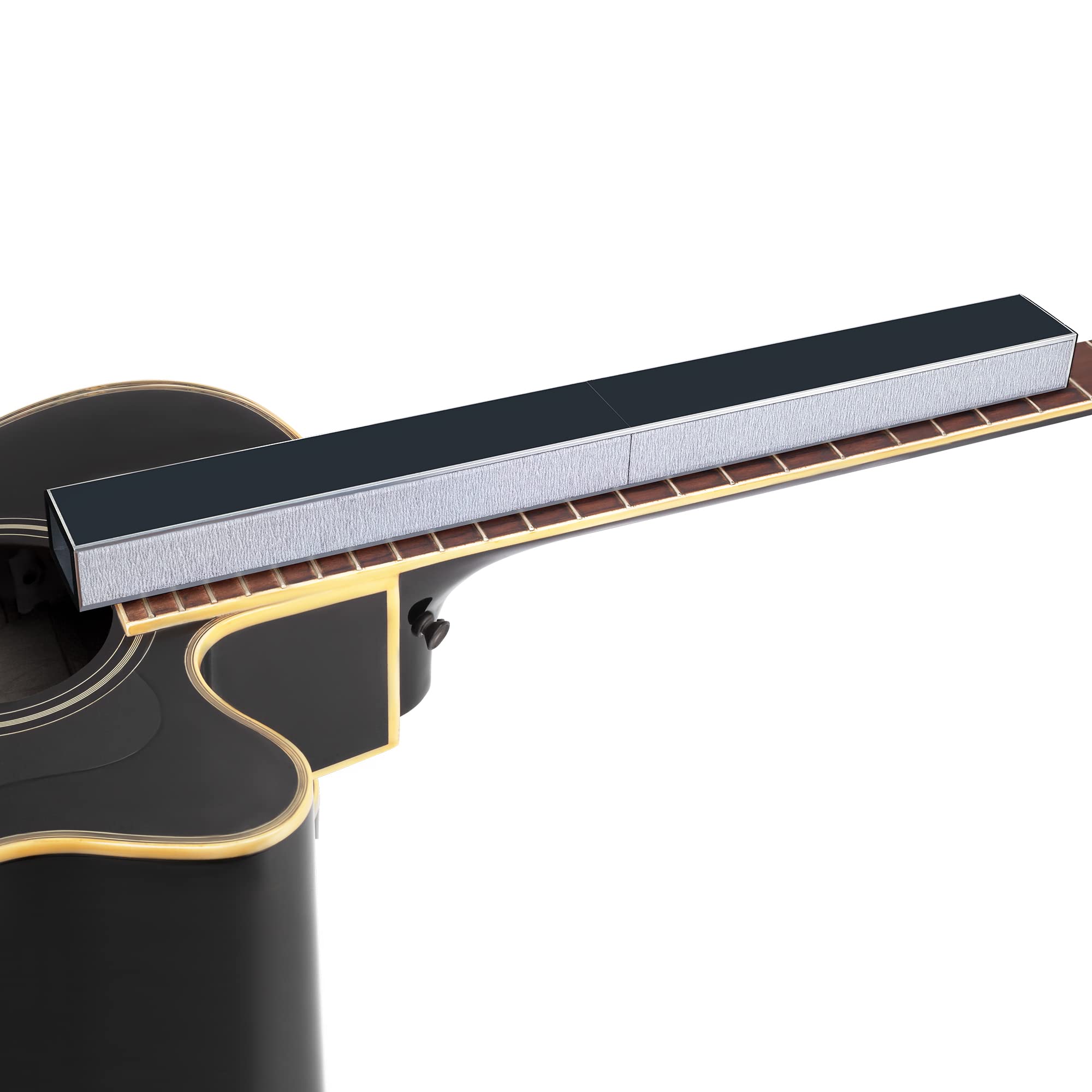 Fret Beam Leveler Pour Guitare | 6 Papiers Abrasifs Inclus | Alliage Aluminium | Nivellement Manche