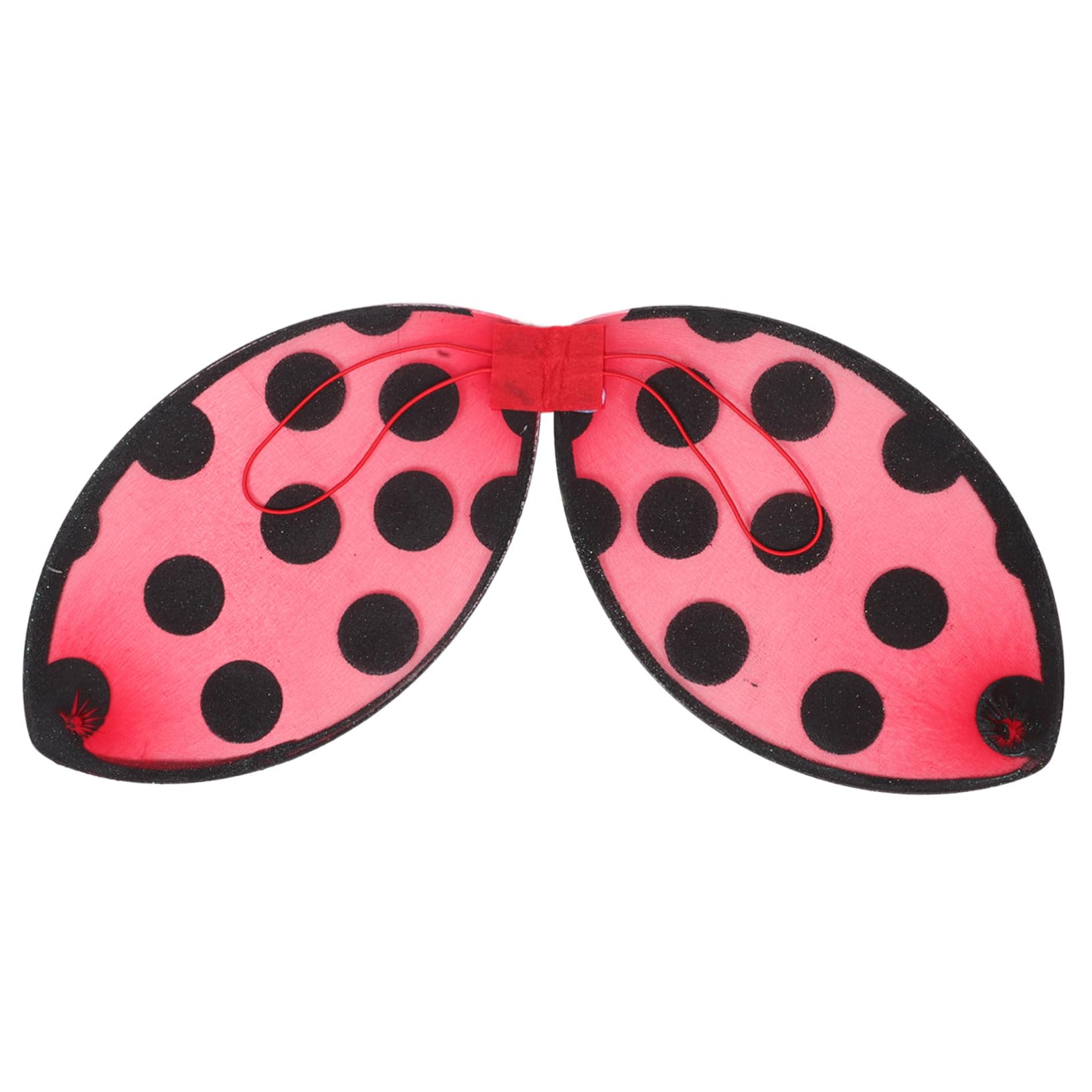 Garneck Foldable Red Ladybug Wings for Mesh Costume Accessory Childsafe Performance Prop for Stage Party Games Enhancing Acting Skills and Confidence Random Color