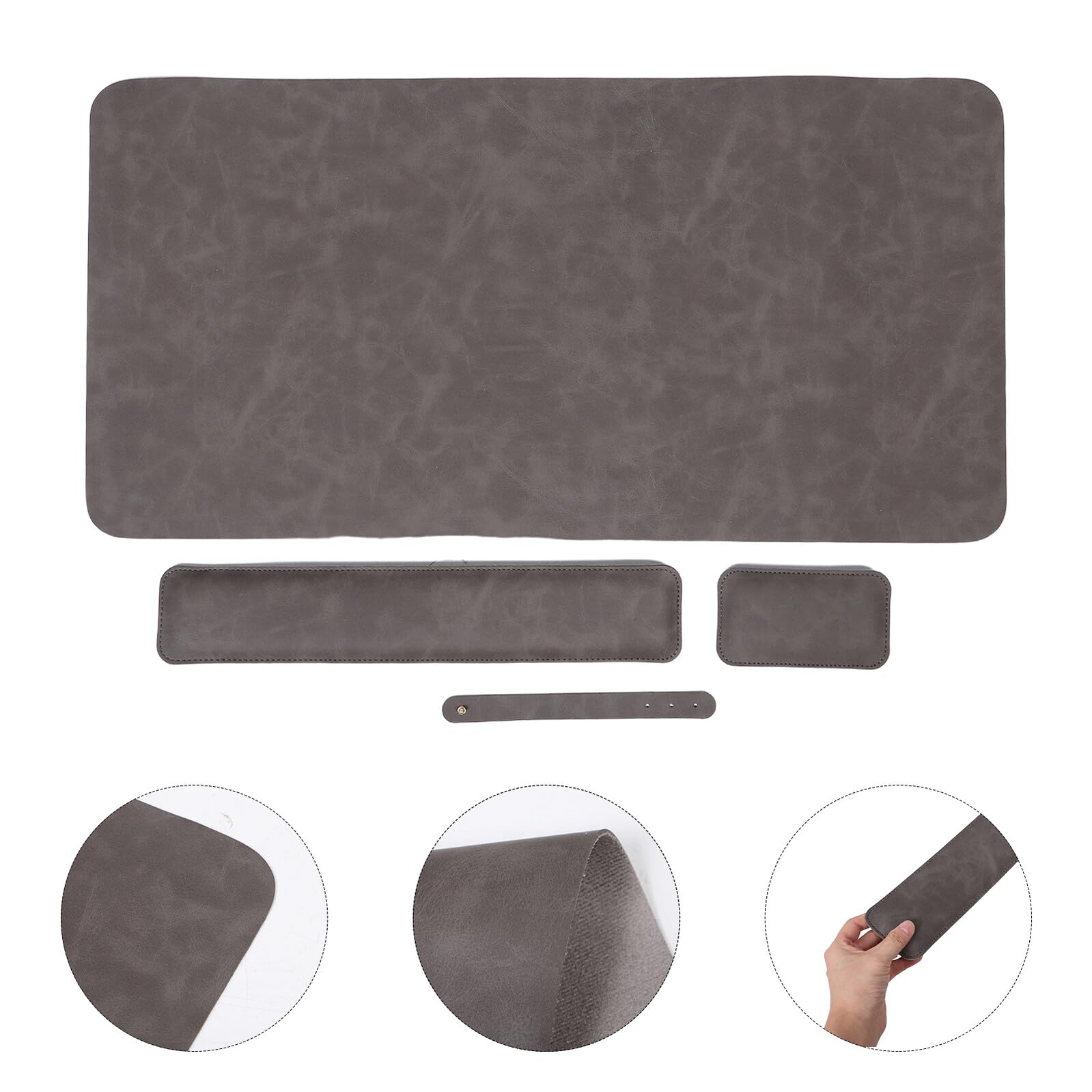 NUOBESTY Set Poggiapolsi per Tastiera e Mouse da Gioco 70X35 CM Tappetino Ergonomico Antiscivolo in Materiale Resistente Protezione Polso da Scrivania per Uso Ufficio e Gaming