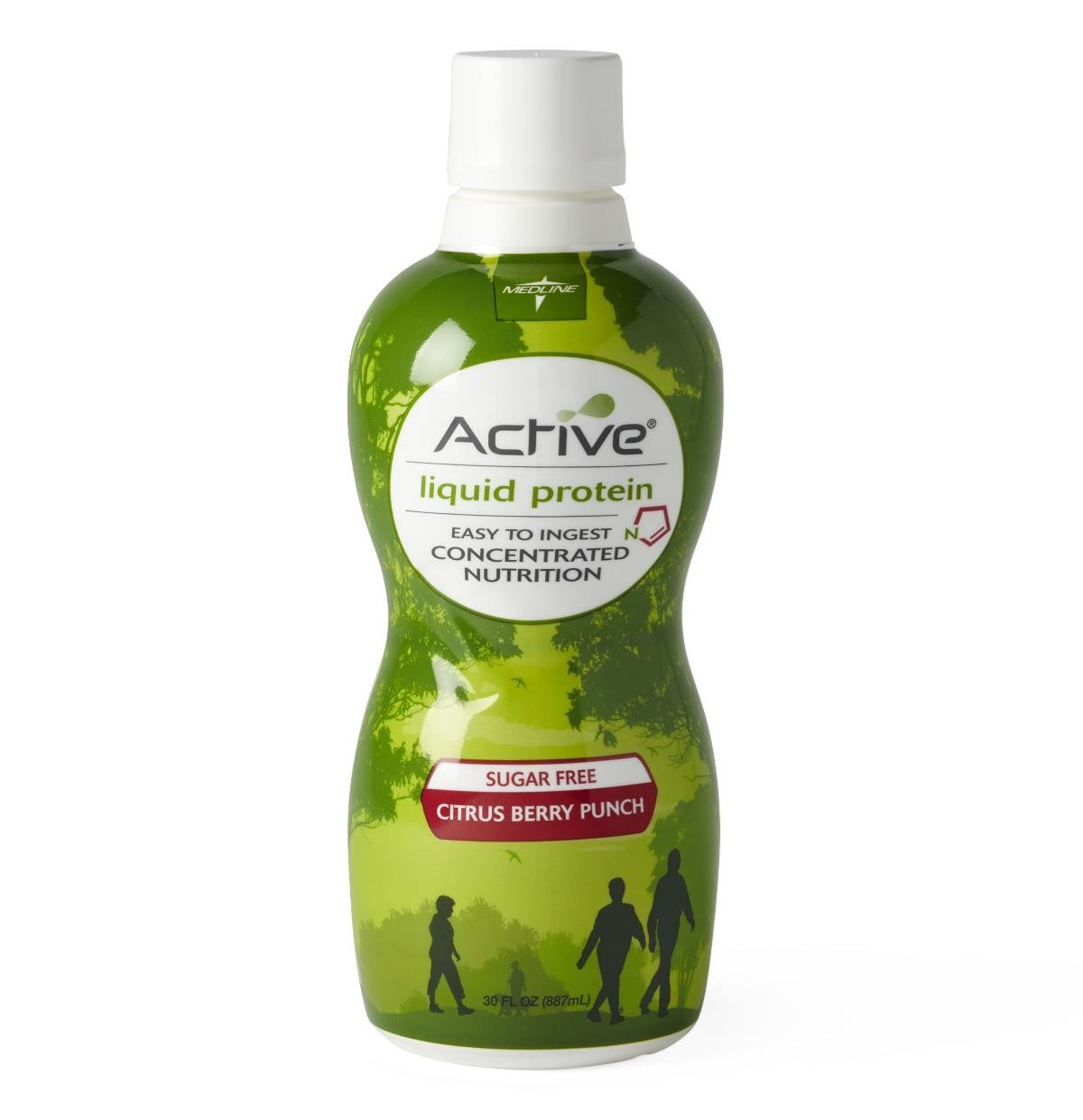 Medline Active Liquid Protein, Sugar-Free, Citrus Berry Punch, 30-oz, 16-g Protein