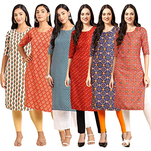 Image of Pinkmint Women's Crepe Digital Printed Straight Kurta