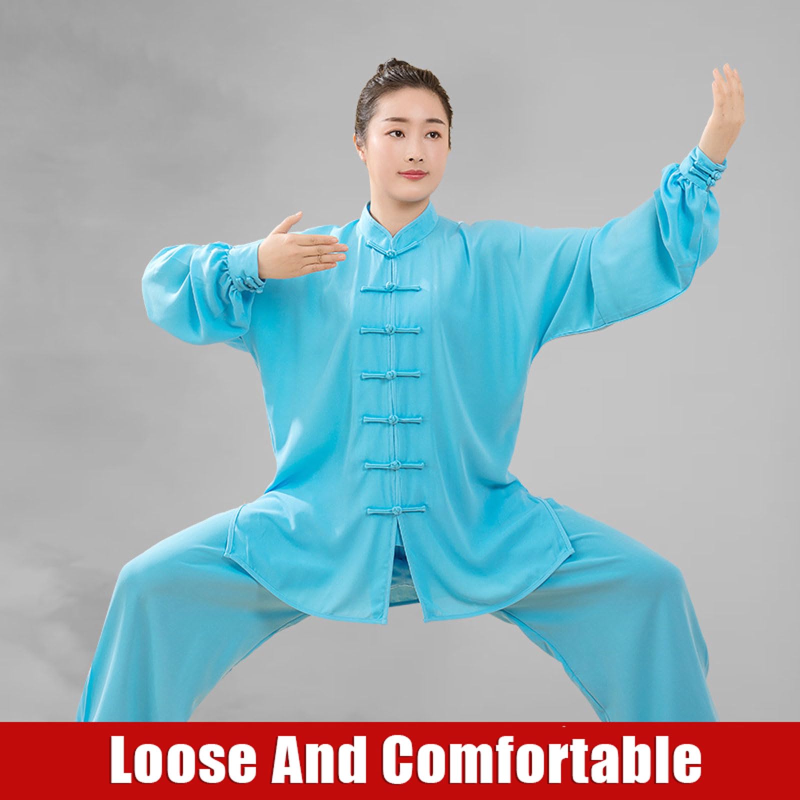 Tai Chi Anzug Damen,Unisex Kung Fu und Tai Chi Uniform,Leichte Kostüme für Kung-Fu-Morgenübungen,Kampfkunst Anzug,Locker Und Bequem,für Meditation,Kampfsport,Wing Chun-Bekleidung