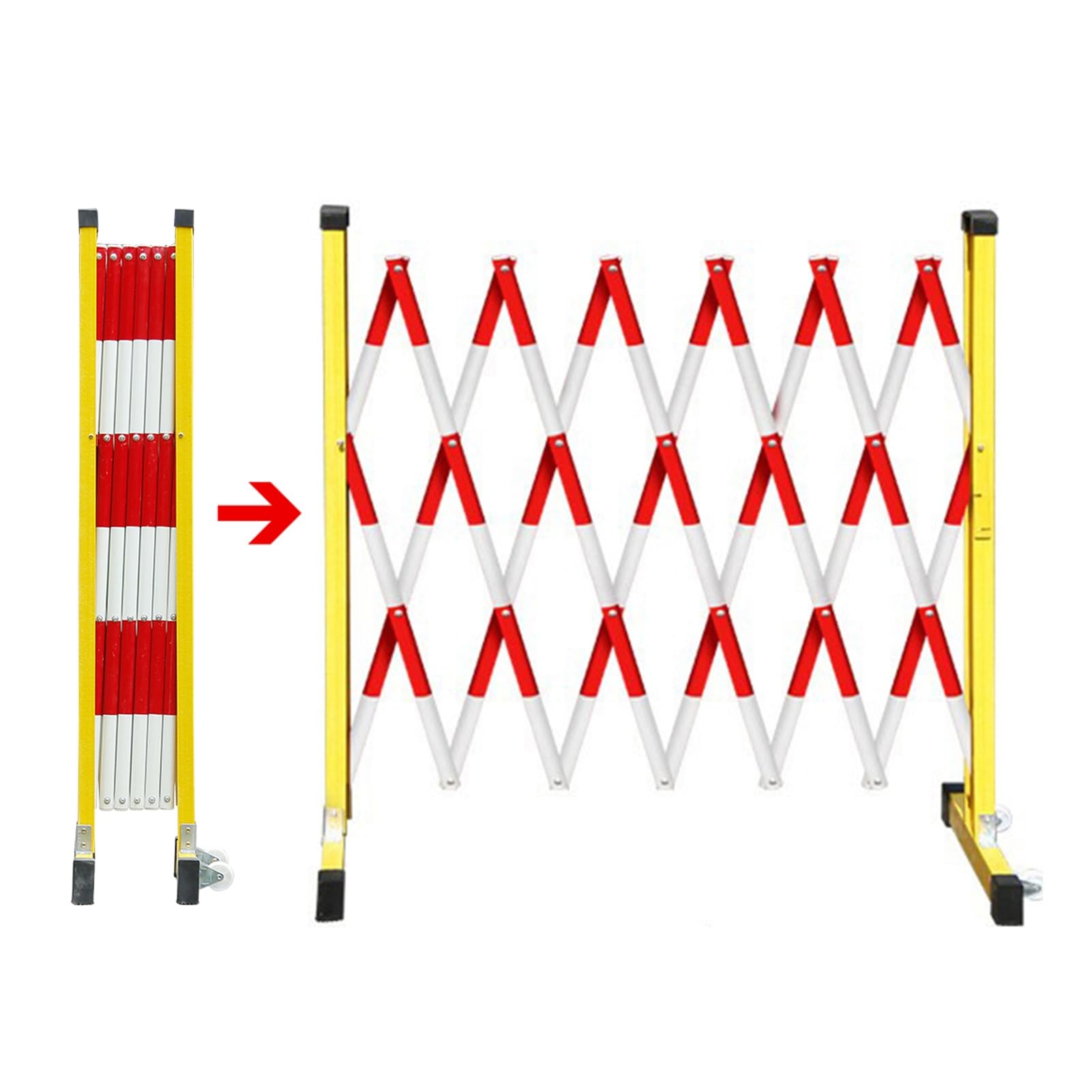 Barricade métallique extensible pour bloquer une route ou sécuriser un garage