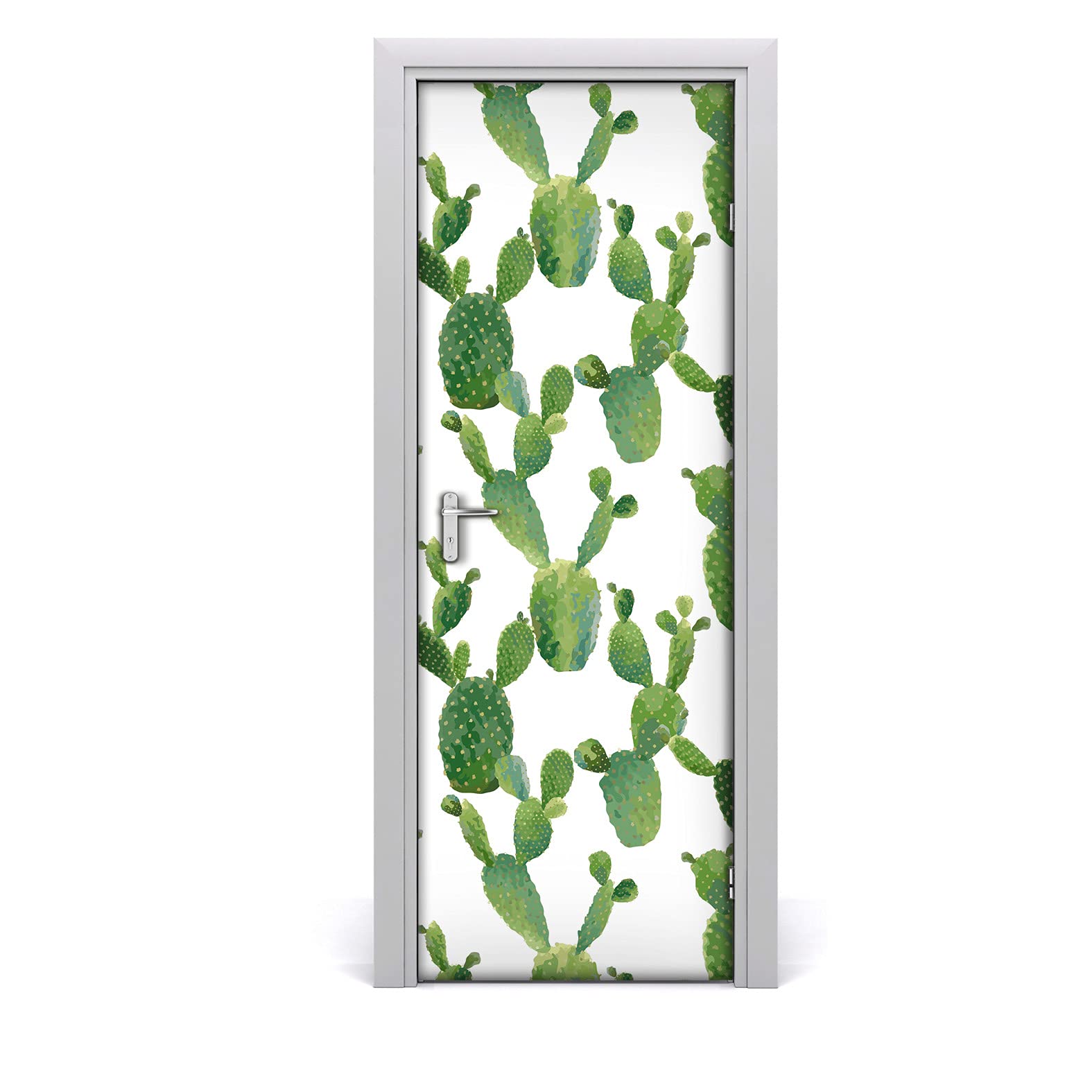Décoration imperméable pour la porte en papier peint haut de gamme cacti