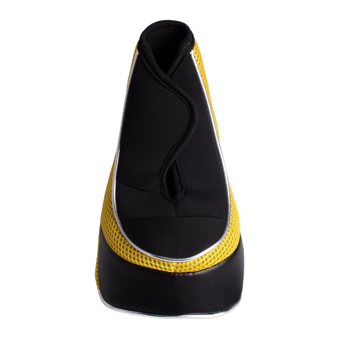 Andux Golf Driver per Legno a Testa Copre con Gancio per Driver 460cc Set di 3 (MT/MG14 Nero/Giallo)