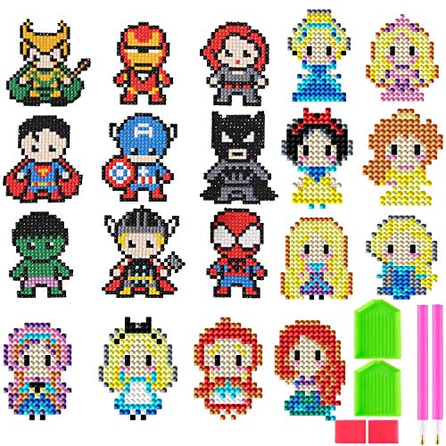 Kits de pintura de diamantes 5D para niños Kits de diamantes de bricolaje Herramientas de dibujo Etiqueta de mosaico de cristal de Kits de artes y manualidades para niños Cover