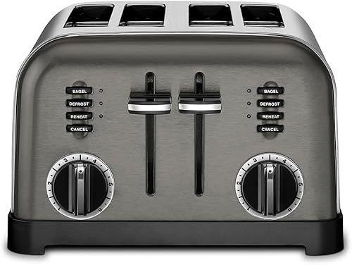 Miniatura 2 de Cuisinart CPT-180BKS Tostadora clásica de metal, 4 rebanadas, color negro inoxidable