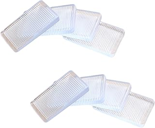 ELECDON Clear Shims, 8 Pcs Rubbery Level Wedge for Home Improvement, Have Extreme Weight Capacity, Perfect for Fixing Wobbly Furniture (Transparent-Thin)