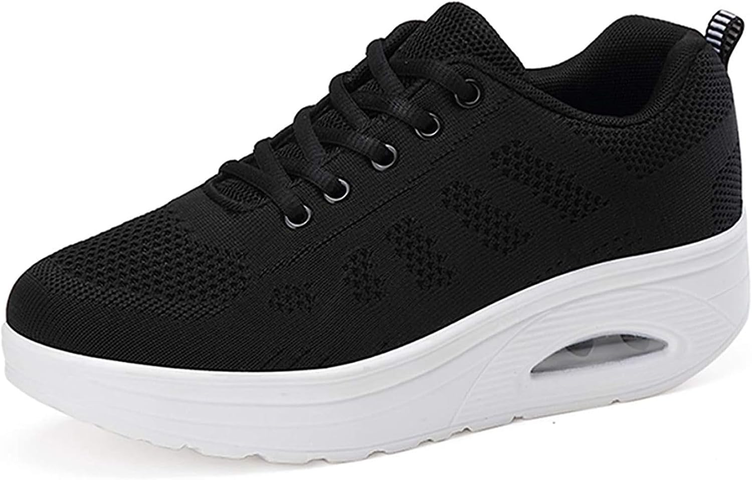 [LUCACO] 船型底ナースシューズ レディース シューズ 厚底スニーカー 軽量 疲れない 婦人靴 厚底シューズ レースアップ ウ