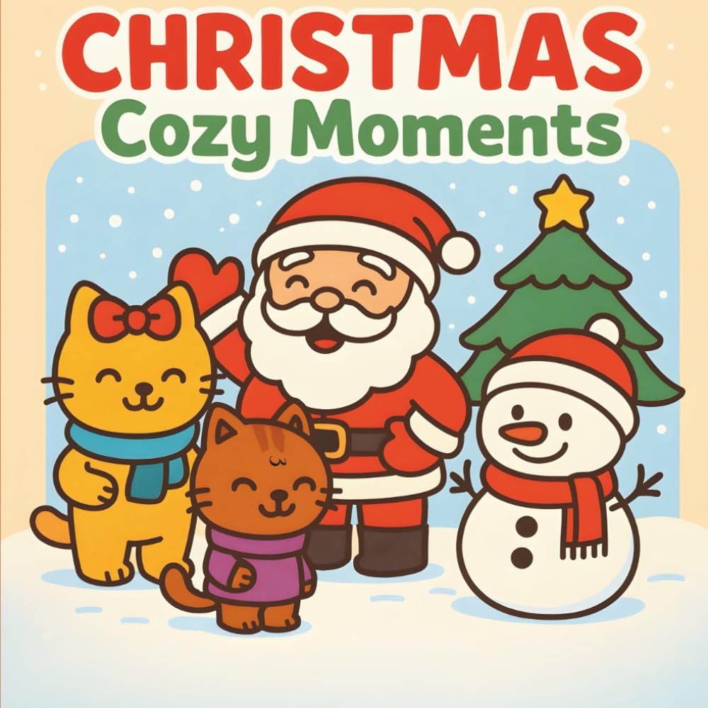 CHRISTMAS COZY MOMENTS: Festive & Cozy Christmas Coloring Book for All Ages