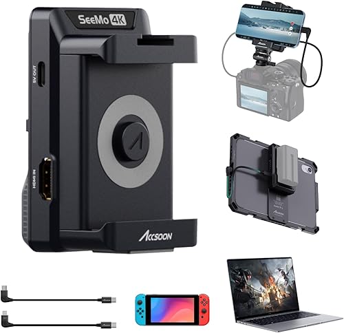 Miniatura 11 de Accsoon SeeMo 4K para sistema de transmisión de video HDMI Android, transmisor de cámara 4K30/1080p60 para grabar/compartir/transmisión en vivo,