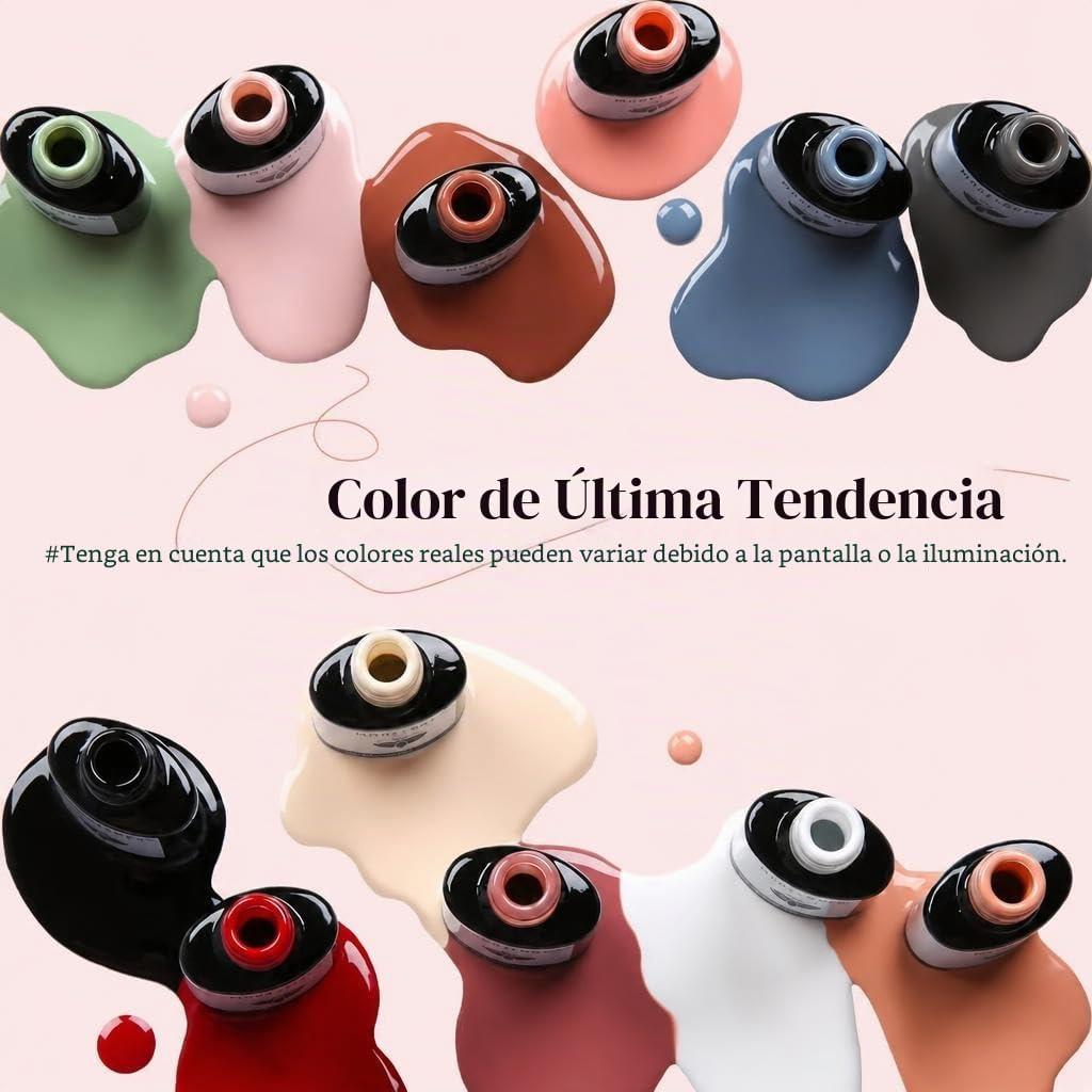 modelones Kit Uñas Semipermanentes 35Pcs 12 Colores Pintauñas Semipermanentes con Lampara Uñas 48W Kit Manicura Semipermanente Base y Top Coat