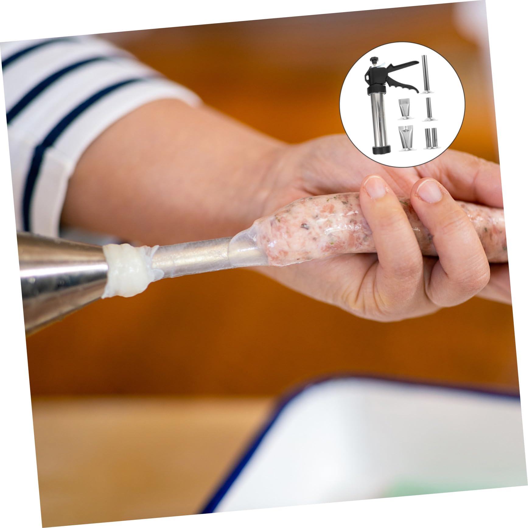 TOYANDONA Insaccatrice Manuale per Salsicce Tubo Utile per Insaccatura Manuale Fornitura per Produzione Salsicce Gadget da Cucina
