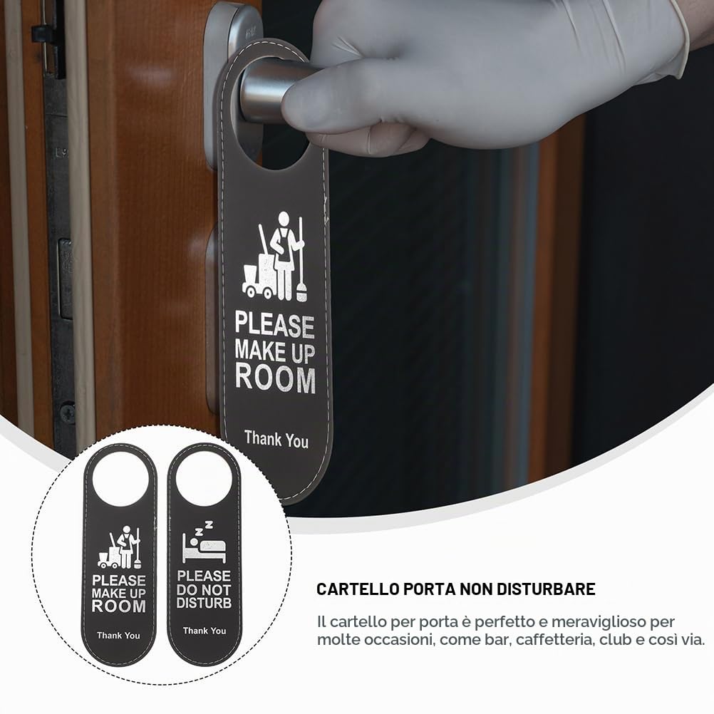 Operitacx 20 Pz Cartello Non Disturbare Porta Hotel Doppia Faccia Cartello Appendere Per Camera Make up Design Semplice Resistente Adatto Ufficio Bar Club