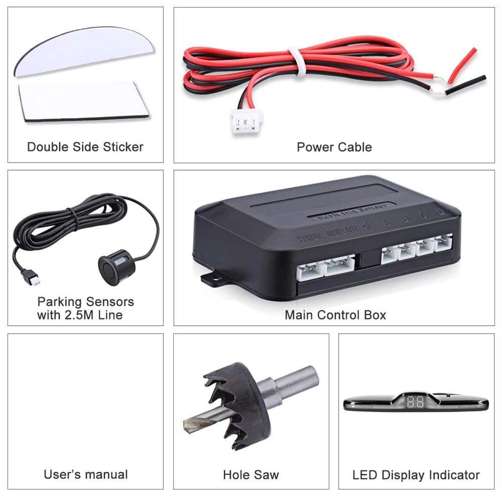 Sensor Aparcamiento Kit Radar Marcha atrás Coche, Sensor