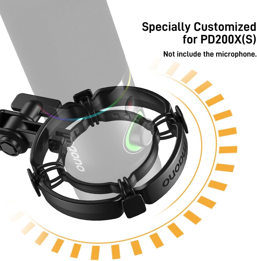 MAONO PD200X/PD200XS Shock Mount - Professional Custom Microphone Mounts Reduces Vibration Noise, Removable Shock Mount for Microphones with a Diameter of about 56mm/2.2 Inches