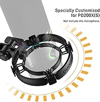 Vista 2 de MAONO PD200X/PD200XS Shock Mount - Professional Custom Microphone Mounts Reduces Vibration Noise, Removable Shock Mount for Microphones with a
