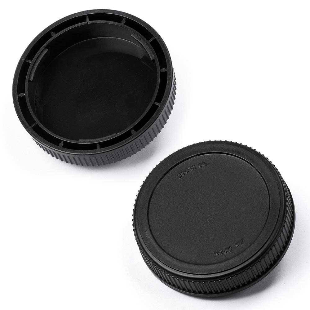 Juego de 2 tapas de cuerpo de cámara y tapa trasera de lente para cámaras Olympus OM Mount y lente