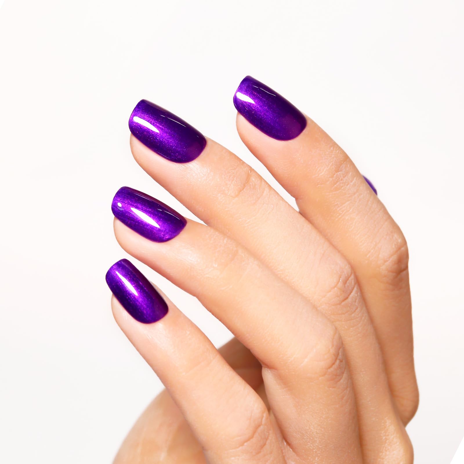 Ozzeal 15ML Deep Purple Glitter Nail Gel Polish Sparkle Shimmer for Fall Winter LED UV Soak-Off Manicure Art DIY — view 3