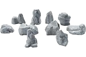 10Pcs Diorama Rocks for Miniatures, Landscape, and Model Railways