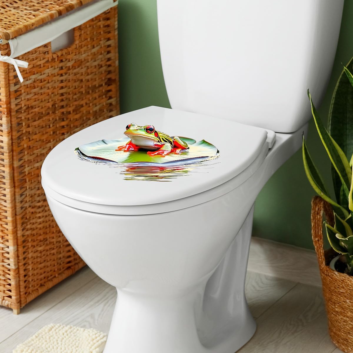 Red-Eyed Tree Frog Wall Decals Removable Animal Vinyl Stickers for Nursery Kids Bedroom and Playroom Decor Peel and Stick Realistic Wall Art - Image 3