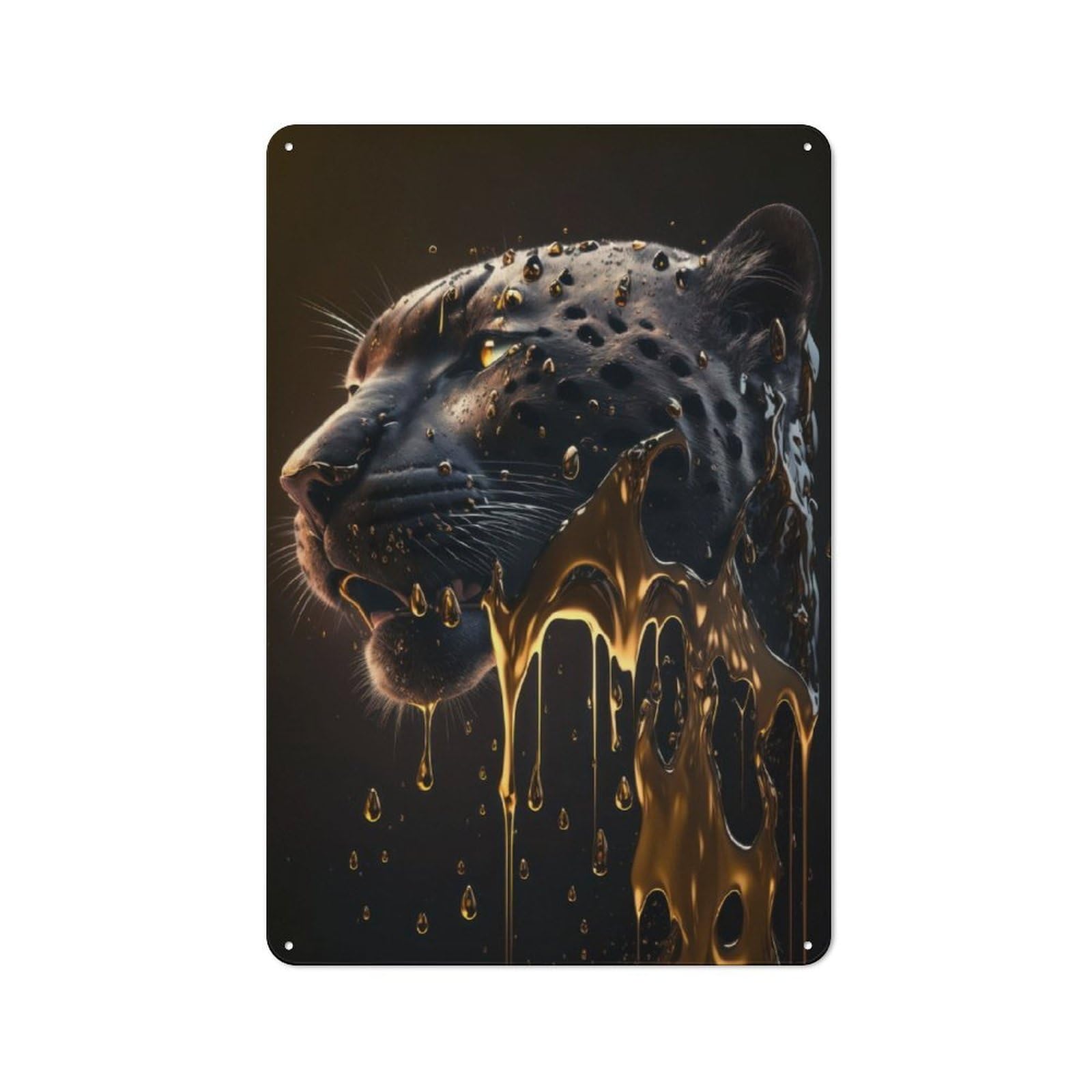 Junmoney Panther Drips For Garden Room Or Summerhouse, Retro Tin Sign 30X20cm, Suited To Wall Displays In Garden Rooms And Summerhouses