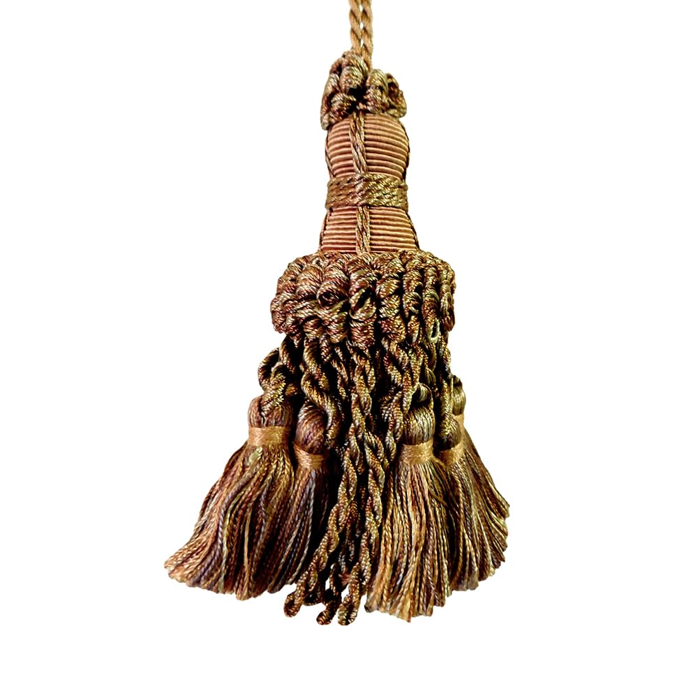 Photo 1 of 1 Pack Small Decorative Tassel with Hanging Loop, 8 in Total Length – Handcrafted Curtain Tieback, Ornament, and Home Décor Accent (E98327_C)