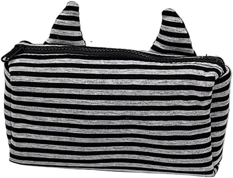 Y2k Grunge Pencil Case Cute Gothic Stripe Pencil Pouch Cutecore Clear Ita Pen Holder Stationery Alt Goth Accessories Black
