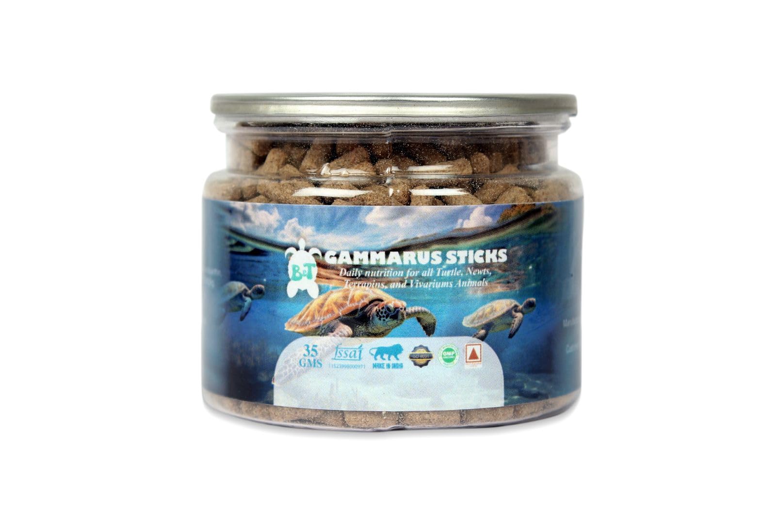 B&T's Gammarus Sticks Daily Nutrition for All Turtle, Newts, Terrapins, Large Carnivours Fishes and Vivariums Animals, 35 GMS Pack