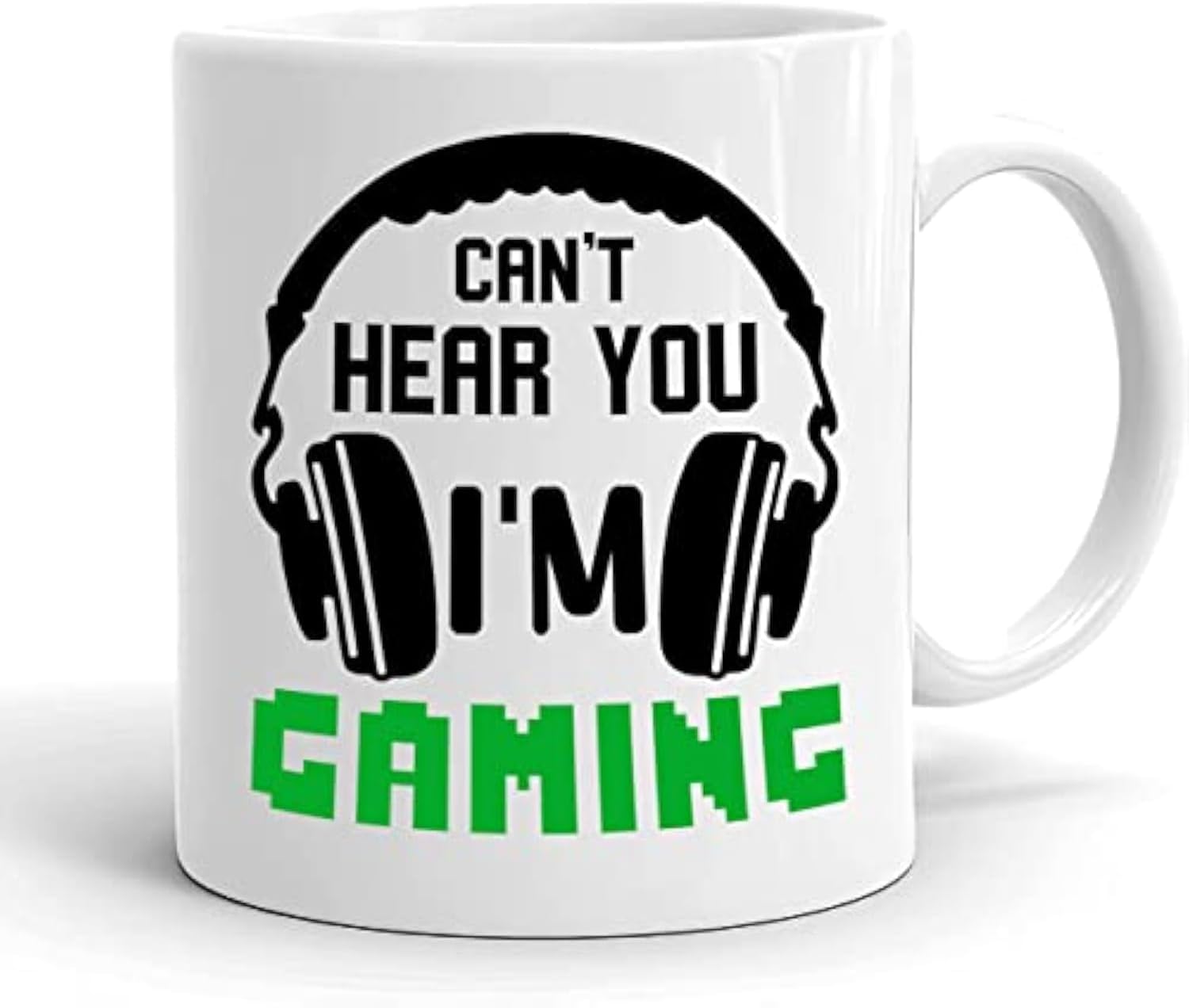 KrysDesigns Can't Hear You I'm Gaming Mug - Gamer Coffee Mug - Video Game Player Gaming Mug - Coffee Mug 11oz, White