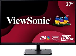 ViewSonic VA2756-MHD 27 Inch Frameless IPS 1080p Monitor with HDMI DisplayPort and VGA Inputs for Home and Office