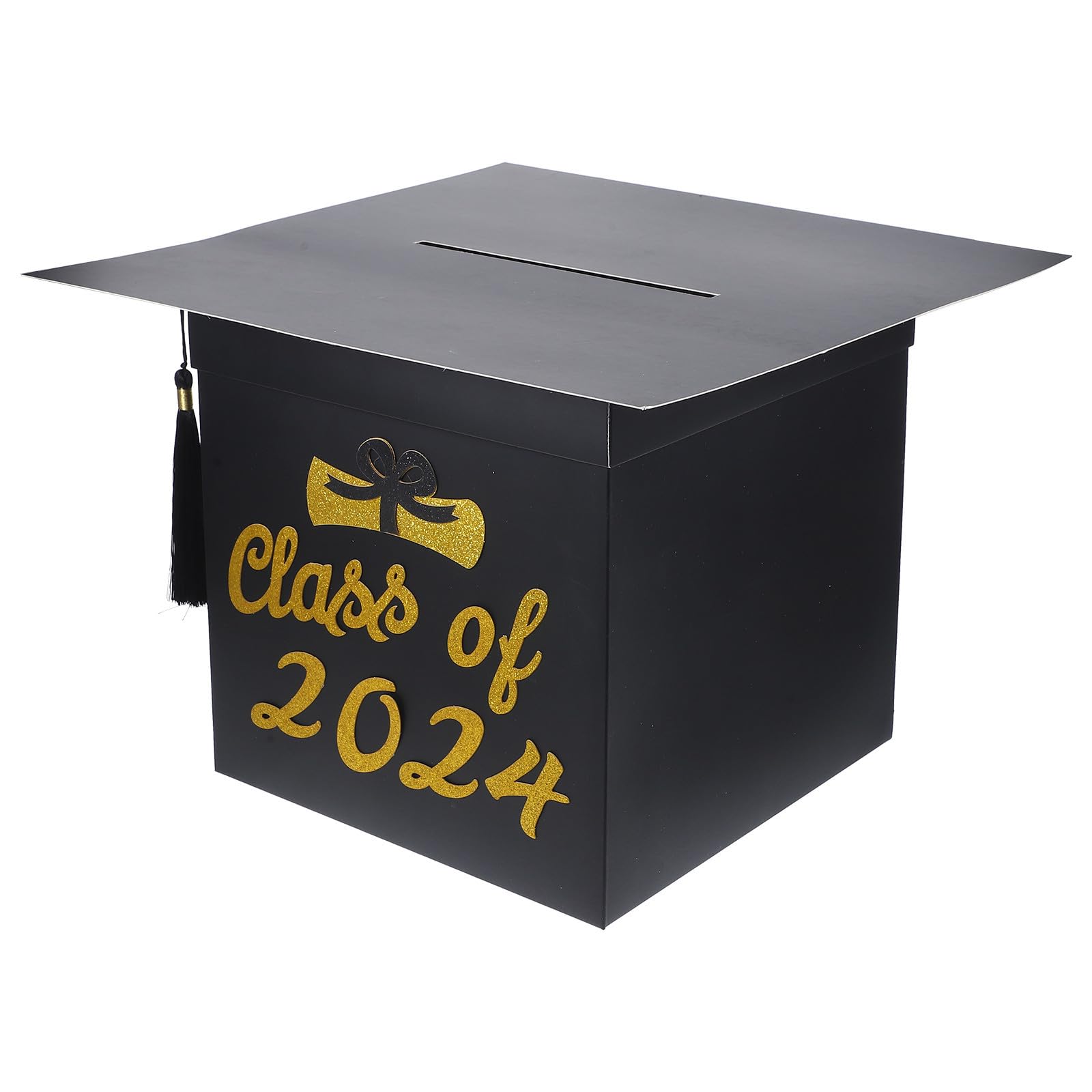 Caja para tarjetas de graduación creativa negra de gran volumen para eventos